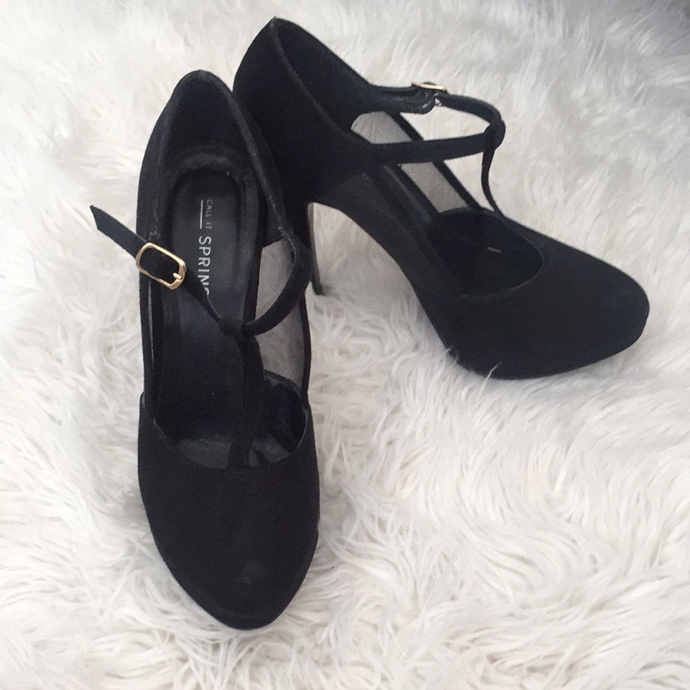 Black platform heels